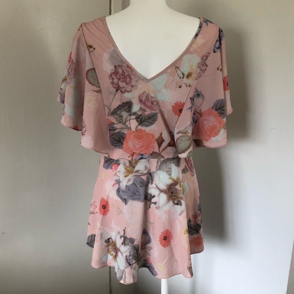 City Chic Summer Rose Ruffle Top - Picture 4 of 9